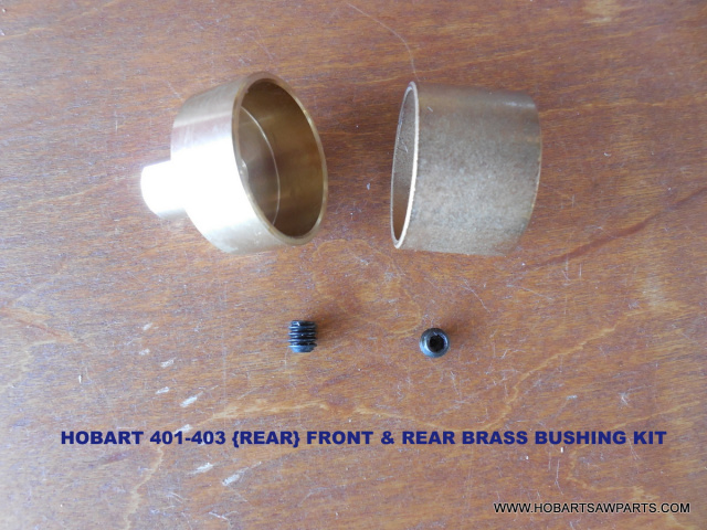 HOBART STEAKMASTER 401-403 MEAT TENDERIZER {REAR} FRONT BRASS BUSHINGS 292102, 292101, & SET SCREW