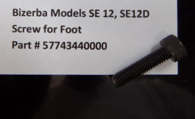 Bizerba Screw For Foot 57743440000 SE12, SE12D