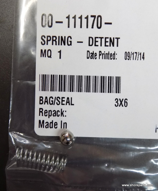 Hobart A120-A200 Speed Selector Indent Spring 00-111170, BA-002-09
