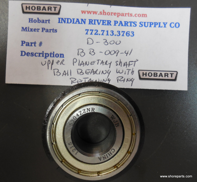 Hobart Mixer D300 BB-009-41 Upper Planetary Ball Bearing With Retaining Ring