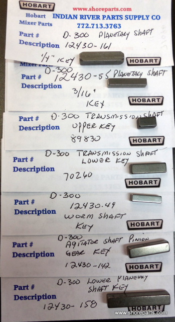 Hobart 30qt D300 Mixer Parts and Accessories